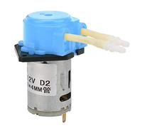 Bomba peristáltica micro azul de 12 V CC, bomba peristáltica para agua para acuarios y uso en laboratorio, tubo de silicona de 2x4 mm, dirección de flujo reversible, diseño sin tor