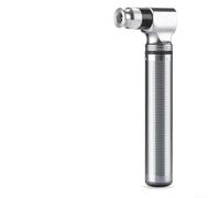 Bomba portátil de 130 PSI para mini bicicleta para MTB de carretera y bicicletas con soporte de válvula doble de aluminio anodizado CNC y soporte de perfil bajo (plateado)