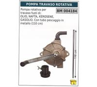 Bomba Rotary para Decantación Barriles de Aceite Nafta Gasolina Tubo Metal 110cm