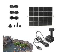 Bomba Solar | Bomba Solar De Fuente DC Para Jardín Con Cargador De 15W,Cargador Resistente A La Intemperie Para Decoración De Jardín En Balcón Baño Para Aves Y Acuario