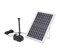 Bomba solar para estanque, 10 W, 1000 L/H, bomba solar con bomba sin escobillas para estanques de jardín, fuentes y juegos de agua, bomba de agua solar para exteriores, sin conexión de alimentación