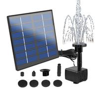 Bomba solar para estanque, fuente solar de 7 V, 1,5 W, bomba de agua solar con 6 estilos de fuente, bomba de fuente de jardín, bomba flotante para fuente de agua, recipiente para peces y pájaros, 160