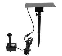 Bomba Solar para Fuente Cuadrada de 1,5 W para Bebederos | Placa de Vidrio de Silicio y Plástico, 150 L/h, Negro, Instalación Fácil, Modos de Rociado Múltiples
