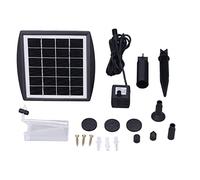 Bomba solar sumergible sin escobillas 150L / h para estanque y acuario, panel de 6V 2W - Arranque rápido en 3 seg, sin cables ni fuente externa, ideal para jardín y decoración