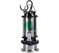Bomba sumergible 220V, transferencia de agua sucia de acero inoxidable para piscinas de bodegas.Diseño portátil con mango e interruptor de flotador.Operación silenciosa, construcción duradera para tar