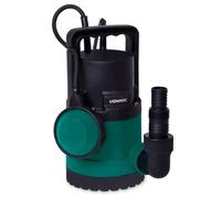 VONROC Bomba Sumergible 300W para Agua Limpia y Ligeramente Sucia | 6500 l/h, partículas 5 mm, descarga 6 m, IPX8, flotador automático, cable 10 m, ideal para sótanos piscinas garajes