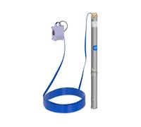 Bomba sumergible - 70 mm / 2,75'' - 3800 l/h - 550 W - cable 20 m / altura de elevación 60 m - acero inoxidable | hillvert