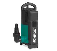 VONROC Bomba Sumergible 750W con Flotador Integrado para Aguas Sucias | 14000 l/h, partículas 25 mm, descarga 7,5 m, IPX8, cable 10 m, modo manual y automático, conexión G1
