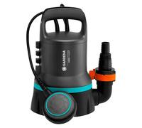 Gardena Bomba sumergible de aguas limpias 9000: bomba aguas limpias 9000 l/h, interruptor flotación funcionamiento continuo, aspiración plana hasta 2 mm, sistema acoplamiento rápido, 300 W (09030-20)
