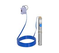 Hillvert Bomba de agua sumergible para pozos Caudal máx.: 6.000 l/h, 370 W, Profundidad máx.: 43 m, Ø 95 mm, Incl. caja de control, Acero inoxidable
