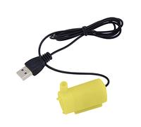 Bomba sumergible Bomba de agua ultra silenciosa Bomba de agua sumergible micro for acuarios, alimentada por USB, 5 V, 2-3 l/min, mini motor(Giallo)