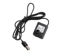 Bomba sumergible DC 5V-6V 3W USB compatible para configuración de fuente, decoración de rocalla, flujo de circulación de acuario, 500L/H (negro)