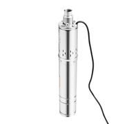 Bomba sumergible de acero inoxidable de 3,5 pulgadas con cable de conexión de 15 m, bomba sumergible, bomba de agua, bomba tubular de 500 W, altura de entrega máx. 100 m, IP68