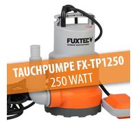 Bomba sumergible de aguas residuales FUXTEC FX-TP1250 250 watts, máx. 6000 l/h