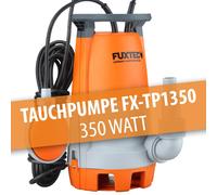 Bomba sumergible de aguas residuales FUXTEC FX-TP1350 350 watts, máx. 7500 l/h