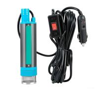Bomba sumergible eléctrica 12 V/24 V CC para diésel, queroseno, agua y aceite - 30 l/min de potencia de extracción, 100 W, altura de elevación de 5 m, diámetro de 38 mm con cable de 5 m para taller y