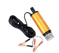 Bomba sumergible eléctrica 12 V/24 V CC para diésel, queroseno y agua, potencia de extracción de 30 L/min, elevación de cable de 5 m, red de acero inoxidable, portátil, para la industria y el hogar (D