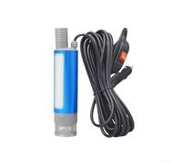 Bomba sumergible eléctrica de 38 mm, acero inoxidable, 12 V/24 V, 30 l/min, para diésel, transferencia de agua, camping, pesca, barco, portátil, silenciosa, con cable de 5 m (24 V)