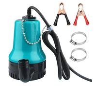 Bomba sumergible para aguas residuales, mini bomba de agua CC 12 V, bomba de agua sumergible de 50 W, 4200 L/H, bomba de suministro con cable de 2,3 m y abrazadera, bomba de transferencia de agua para
