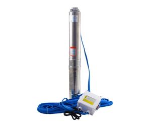Bomba sumergible para pozo espa leader saturn 4 03 10 de 1200 w de potencia y caudal máximo de 5100 l/h y una altura máxima de impulsión de 72 metros