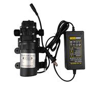 Bomba sumergible pequeña ajustable CC 12 V micro bomba de diafragma eléctrica interruptor automático 5L/min lavado de alta presión potenciador de agua 0.8Mpa (bomba y potencia)