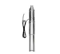 Bomba sumergible solar de CC for pozos profundos de 150 W, 370 W, 460 W y 750 W con caudal de 2000 L/H y controlador MPPT integrado. Fabricada en acero inoxidable.(750W 48V 100M)