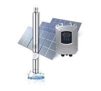 Bomba sumergible solar for pozos profundos, 2 pulgadas, 750 W, CC, 48 V, 1,5 T/h, 50 m de altura, for riego(48VDC 370W)