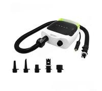 Bomba SUP eléctrica, paleta de bomba de aire de alta presión con pantalla digital con 6 boquillas de aire y carga de coche de 12 V CC, para tabla de remo, tienda de campaña, colchón