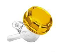Bomba superior de freno tanque de aceite taza para motocicleta cilindro maestro con diseño transparente resistente a fugas (dorado)