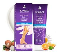 Bombae Crema depilatoria de manteca de karité para mujer, adecuada para pieles sensibles, para cuerpo, piernas y línea de bikini con aroma cítrico, sin olor, sin oscurecimiento, sin secado