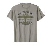 Bombardero B-17 Flying Fortress Segunda Guerra Mundial con especificaciones envejecidas Camiseta