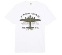 Bombardero B-17 Flying Fortress Segunda Guerra Mundial con especificaciones envejecidas Comfort Colors Adult Heavyweight T-Shirt