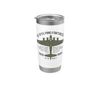Bombardero B-17 "Flying Fortress" Segunda Guerra Mundial con especificaciones envejecidas Vaso térmico de acero inoxidable de doble pared