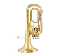 Bombardino Bañado En Oro Y Latón Original De Japón Tono B Plano 3/4 Instrumento Solista De Interpretación Clave Trompeta(3)