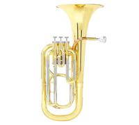Bombardino Musicales Instrumento Tenor Horn Bb Flat 3 Teclas Vertical Latón Cuerpo Instrumento Accesorios Con Estuche Guantes(Type3 180)