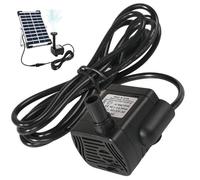 Bombas de agua solares DC 5.5V-12V 3W Mini Bombas de fuentes solares de 300 l/h Característica de agua impermeable tranquila de 4.9 pies Distancia de pulverización ideal para acuario casero Sin pan