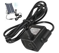 Bombas de agua solares de 1 por ciento, Bombas de fuentes solares Solar DC 5.5V-12V 3W, Bombas de agua impermeables de 300 l/h, distancia de pulverización de 4.9 pies para el acuario, sin panel