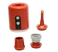 Bombas de aire para cama, bomba de aire de camping de 17 W 1600 mAh con inflación multifunción y luz LED para uso en colchonetas de dormir al aire libre (naranja)