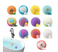 Bombas de Baño - 12 Piezas de Colores Orgánicos Multicolor - Regalo de Bombs de Baño con Burbujas y Sal para Niñas | para Regalos de, Detalles, Relajación y Diversión