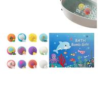Bombas de baño - 12 piezas | Kids Bath Bombs, Body Washing, Fizzy B´ Salt Balls - Bubble Bathbombs For Boys Girls Birthday Holiday Playdates Summer Travel Bathroom Toilet Restroom Hotel Home