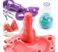 Bombas de Baño - 60 g bomba de baño de espuma, Espuma de Baño No Tóxica y Colorida, Perfumada con Sandía, Jazmín y Lavanda, Divertido Educativo de Ciencia Poción Mágica de Bomba de Baño - 3 Colores