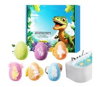 Bombas de Baño con - 6 Piezas con Temática Dinosaurios para Baño - Bombas Efervescentes de Sal de | para chicos: cumpleaños, vacaciones, verano, guardería, hogar, aseo