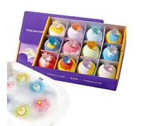 Bombas De Baño: Educativo Y Burbujeante, 12 Piezas De Bolas De Baño Spa Fizzes | La Bola De Sal De Ducha Con Fragancia Para Adultos Permite A Las Familias Compartir Historias De Cons