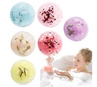 Bombas De Baño - Juego De 6 Fragancias Naturales, Hidratantes, Hidratantes, Florales, Bolas De Bañoo, Suministros De Bañoo | Bola De Ducha Para Una Experiencia De Baño Inolvidable Y Divertida