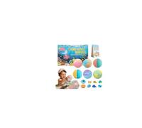 Bombas de baño naturales para niños con mega burbujas y sorpresa en el interior, 6 bombas de baño para niños, juego de regalo con Surprise Ocean Toys Inside, Natural Colorful Bubble Fizzies, Bubble