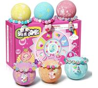 Bombas de Baño Niños, Unicornio Bath Bombs Kids, Bombas de Baño con Pulseras Sorpresa en el Interior, Bombas de Baño para regalos de Pascua, regalo de Cumpleaños para niñas 4, 5, 6, 7, 8 años