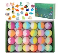 Bombas de baño para niños: bolas de baño de animales marinos de 30x20x5,3 cm, coloridos juguetes de baños con gas, en el interior, baños de burbujas seguros para la piel | Juego de regalo edu