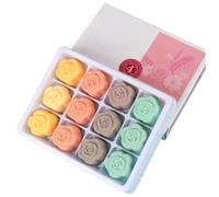 Bombas de baño para pies, 12 unidades/juego de sales naturales para remojar los pies con 4 aromas de lavanda, jazmín, rosa y manzanilla para callos de, olores de secos, agrietados y rebe.