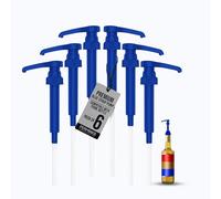 Bombas de jarabe prémium azules (paquete de 4) compatibles con botellas Torani & Davinci de 750 ml, ideales para jarabes de café, conos de nieve, saborizantes, accesorios de barra de café, sin