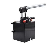 Bombas de mano hidráulicas de doble efecto 12-25 - 45cc, tanque de aceite 1-3-5 Lt. (D.W. 25 cc tanque de 5 Lt)